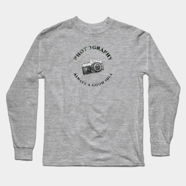 Vintage Camera Long Sleeve T-Shirt by From Rags to Vintage Teeshirts